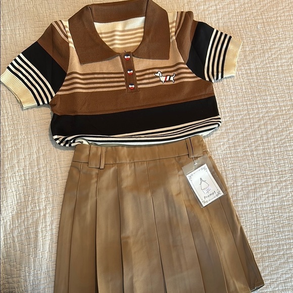 Striped Brown and Black Soft Knit Top, Size S - Picture 10 of 10